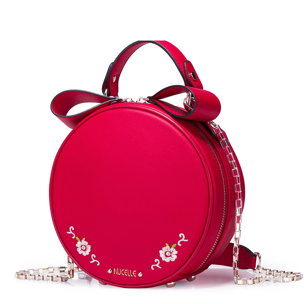 2015 NUCELLE sweet girl real leather bag Red